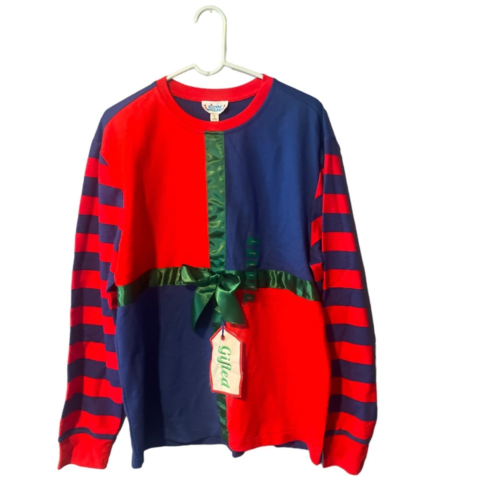 NWT Rockin' Around Large Ugly Christmas Sweater "Gifted" Size Large